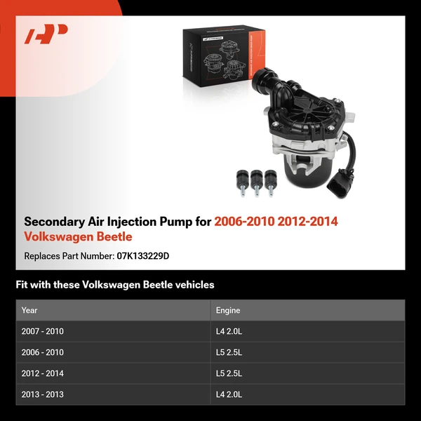 Secondary Air Injection Pump for 2006-2010 2012-2014 Volkswagen Beetle