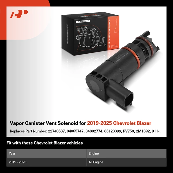 Vapor Canister Vent Solenoid for 2019-2025 Chevrolet Blazer