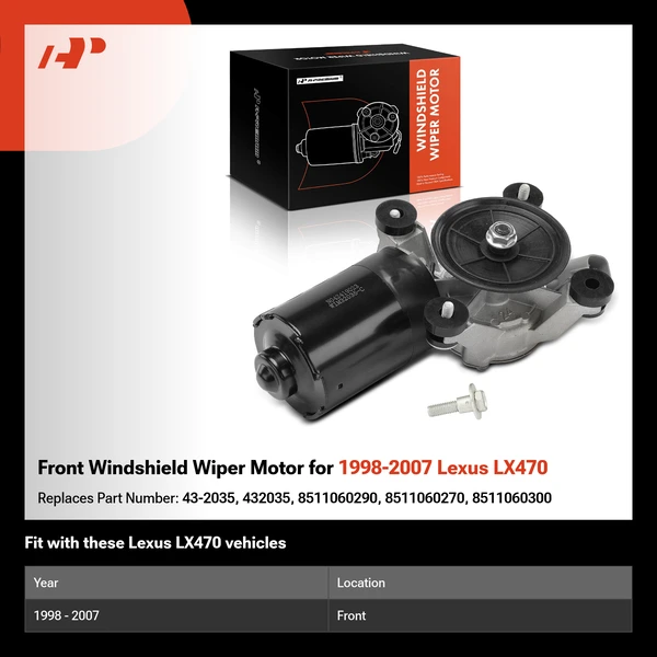 Front Windshield Wiper Motor for 1998-2007 Lexus LX470