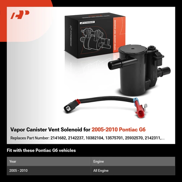 Vapor Canister Vent Solenoid for 2005-2010 Pontiac G6