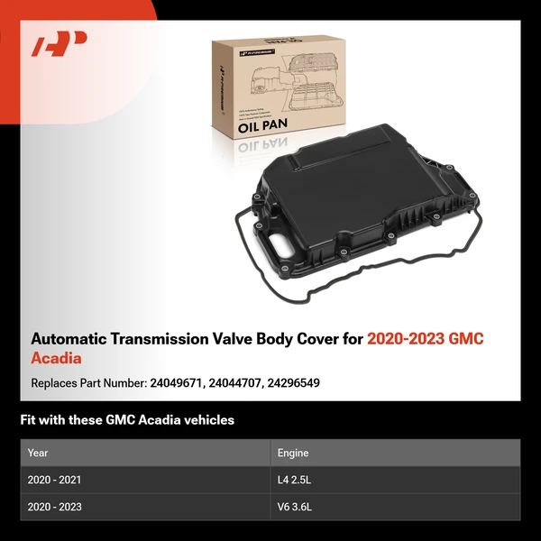 Automatic Transmission Valve Body Cover for 2020-2023 GMC Acadia