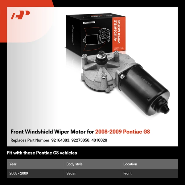 Front Windshield Wiper Motor for 2008-2009 Pontiac G8