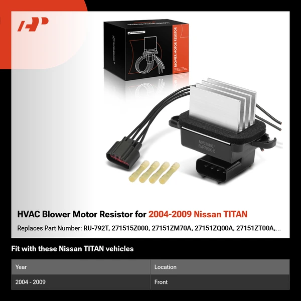 HVAC Blower Motor Resistor for 2004-2009 Nissan TITAN