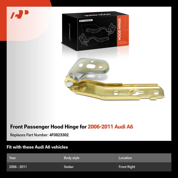 Front Passenger Hood Hinge for 2006-2011 Audi A6