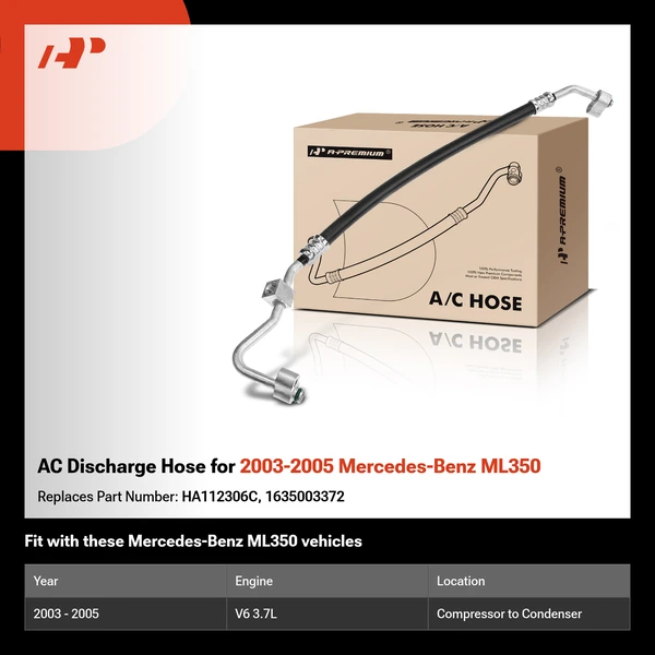 AC Discharge Hose for 2003-2005 Mercedes-Benz ML350