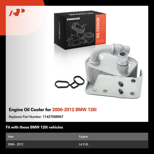 Engine Oil Cooler for 2006-2012 BMW 120i