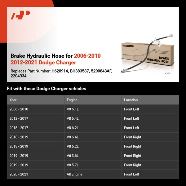 Brake Hydraulic Hose for 2006-2010 2012-2021 Dodge Charger