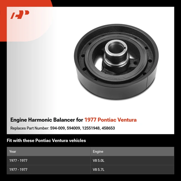 Engine Harmonic Balancer for 1977 Pontiac Ventura