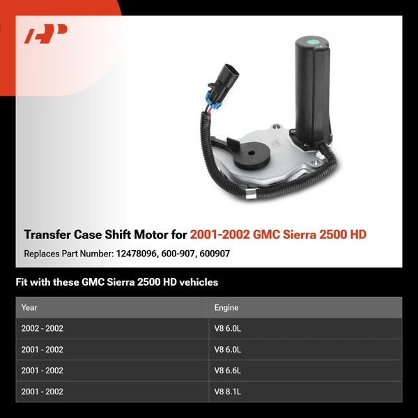 Transfer Case Shift Motor for 2001-2002 GMC Sierra 2500 HD