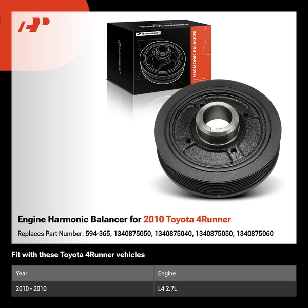 Engine Harmonic Balancer for 2010 Toyota 4Runner