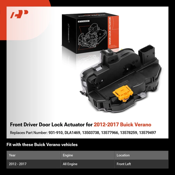 Front Driver Door Lock Actuator for 2012-2017 Buick Verano