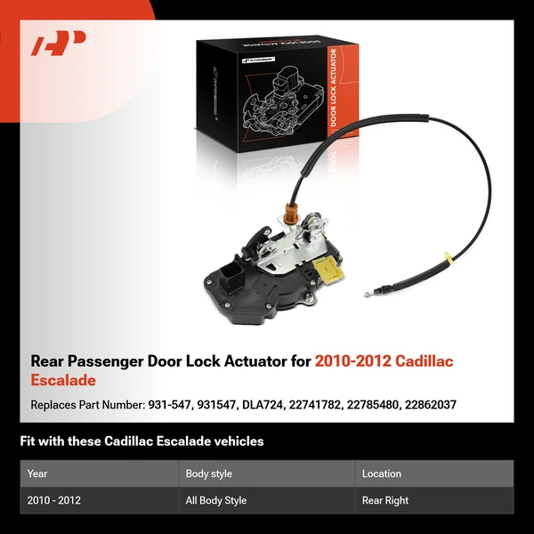 Rear Passenger Door Lock Actuator for 2010-2012 Cadillac Escalade