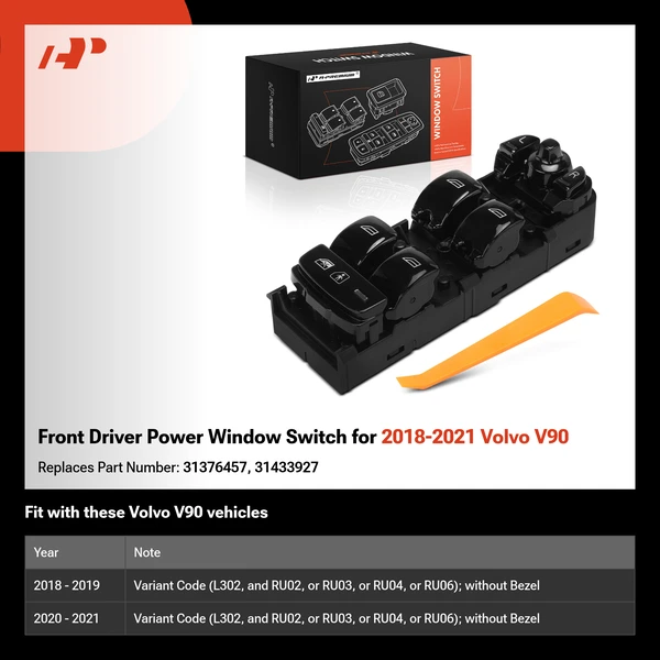 Front Driver Power Window Switch for 2018-2021 Volvo V90