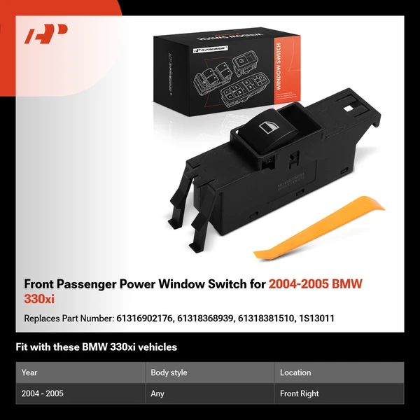 Front Passenger Power Window Switch for 2004-2005 BMW 330xi