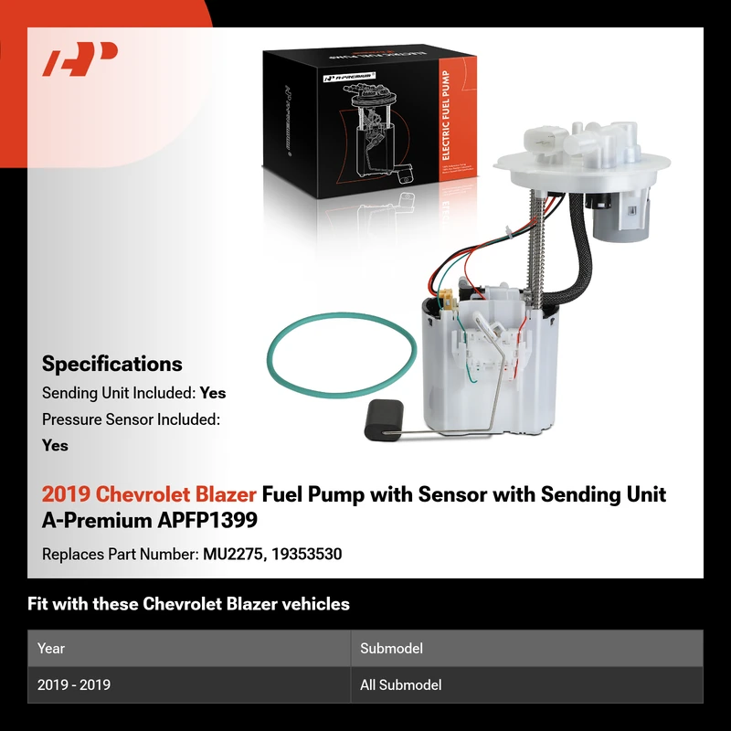 2019 Chevrolet Blazer Fuel Pump with Sensor with Sending Unit A-Premium APFP1399