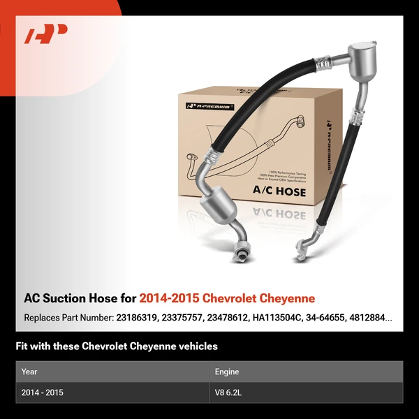 AC Suction Hose for 2014-2015 Chevrolet Cheyenne