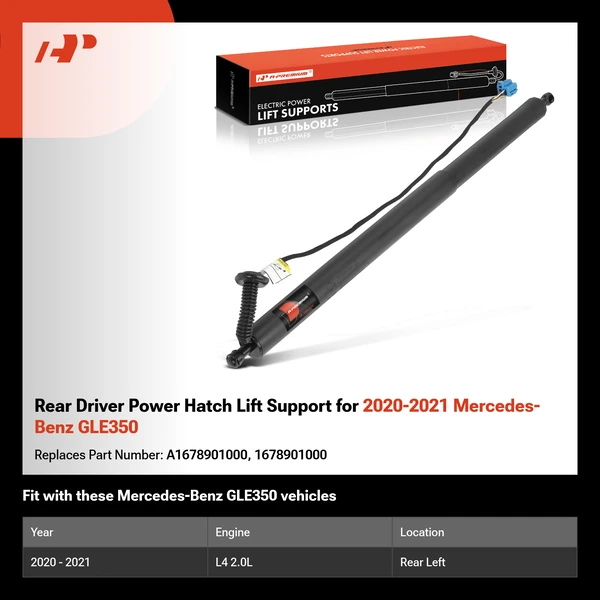 Rear Driver Power Hatch Lift Support for 2020-2021 Mercedes-Benz GLE350