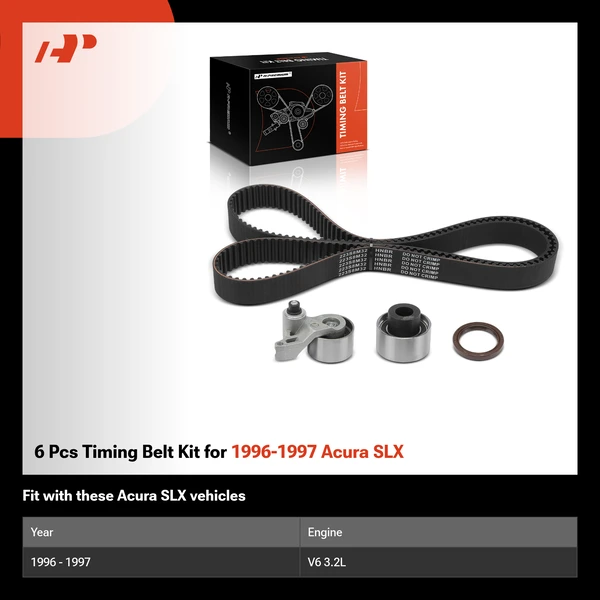 6 Pcs Timing Belt Kit for 1996-1997 Acura SLX