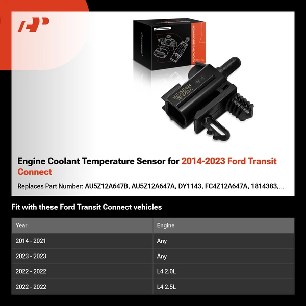 Engine Coolant Temperature Sensor for 2014-2023 Ford Transit Connect