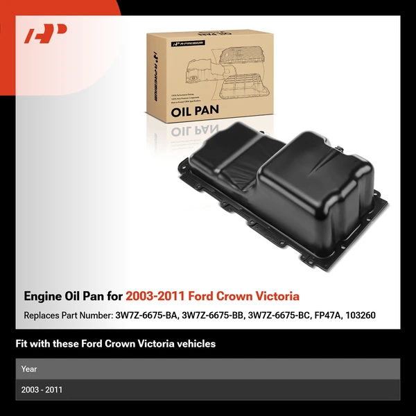 Engine Oil Pan for 2003-2011 Ford Crown Victoria
