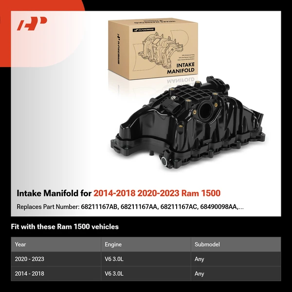 Intake Manifold for 2014-2018 2020-2023 Ram 1500