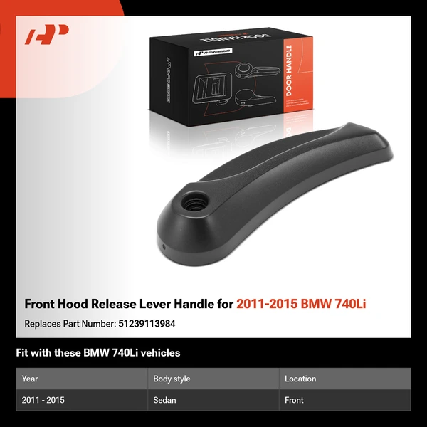 Front Hood Release Lever Handle for 2011-2015 BMW 740Li