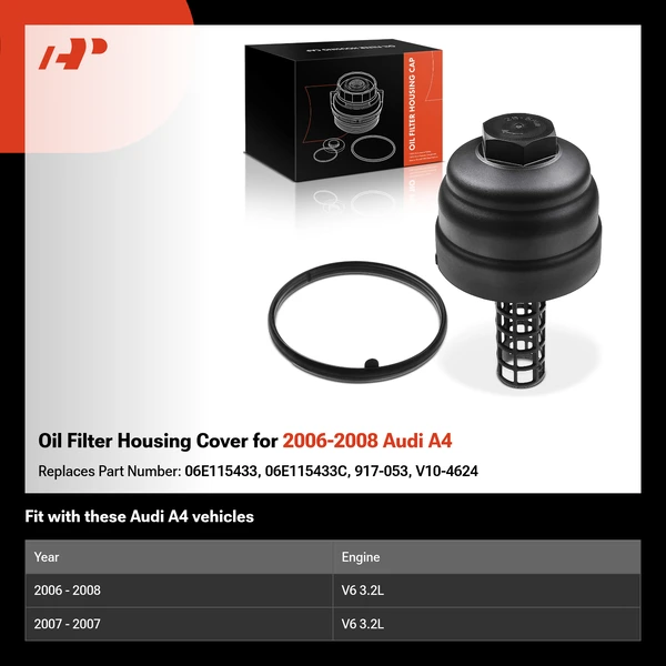 Oil Filter Housing Cover for 2006-2008 Audi A4