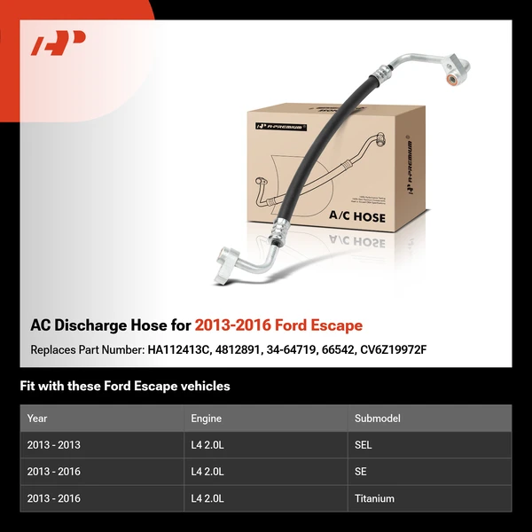 AC Discharge Hose for 2013-2016 Ford Escape