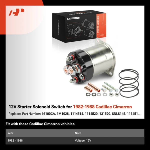 12V Starter Solenoid Switch for 1982-1988 Cadillac Cimarron