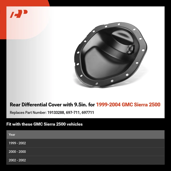 Rear Differential Cover with 9.5in. for 1999-2004 GMC Sierra 2500