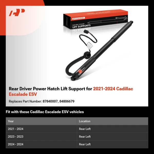 Rear Driver Power Hatch Lift Support for 2021-2024 Cadillac Escalade ESV