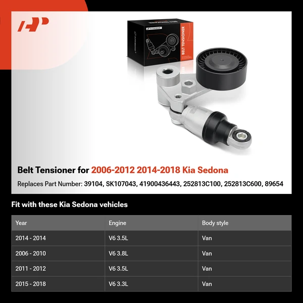 Belt Tensioner for 2006-2012 2014-2018 Kia Sedona