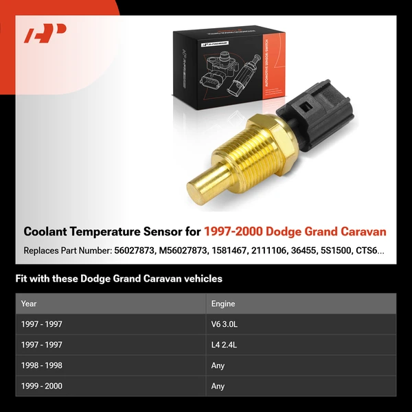 Coolant Temperature Sensor for 1997-2000 Dodge Grand Caravan