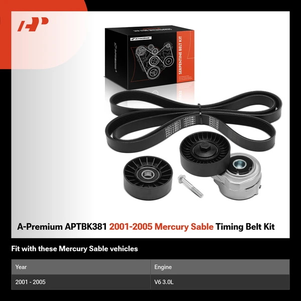 A-Premium APTBK381 2001-2005 Mercury Sable Timing Belt Kit