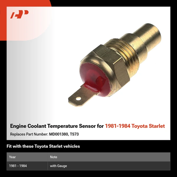 Engine Coolant Temperature Sensor for 1981-1984 Toyota Starlet