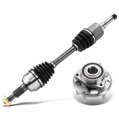 Front Driver CV Axle Shaft & Hub Bearing