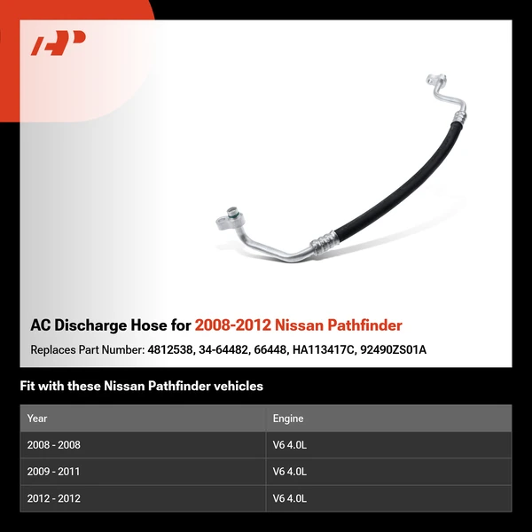 AC Discharge Hose for 2008-2012 Nissan Pathfinder