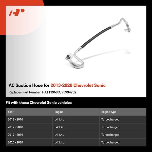 AC Suction Hose for 2013-2020 Chevrolet Sonic