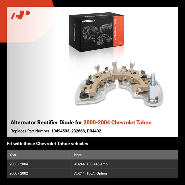 Alternator Rectifier Diode for 2000-2004 Chevrolet Tahoe