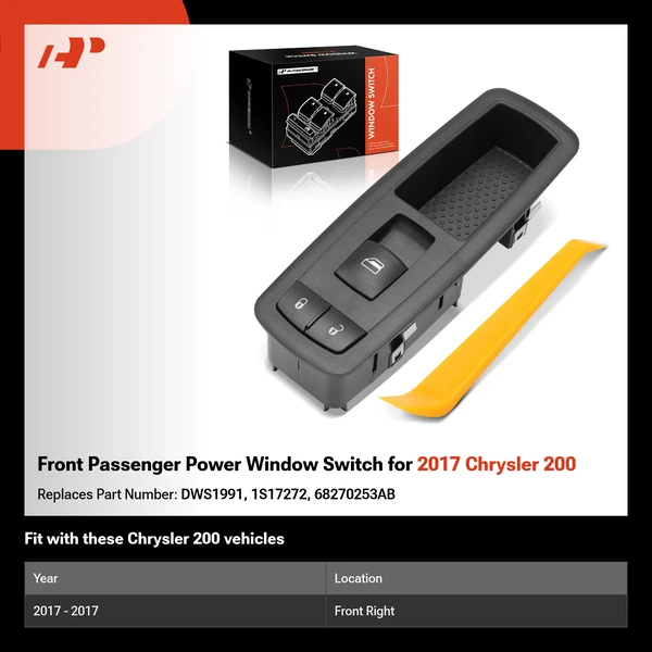 Front Passenger Power Window Switch for 2017 Chrysler 200