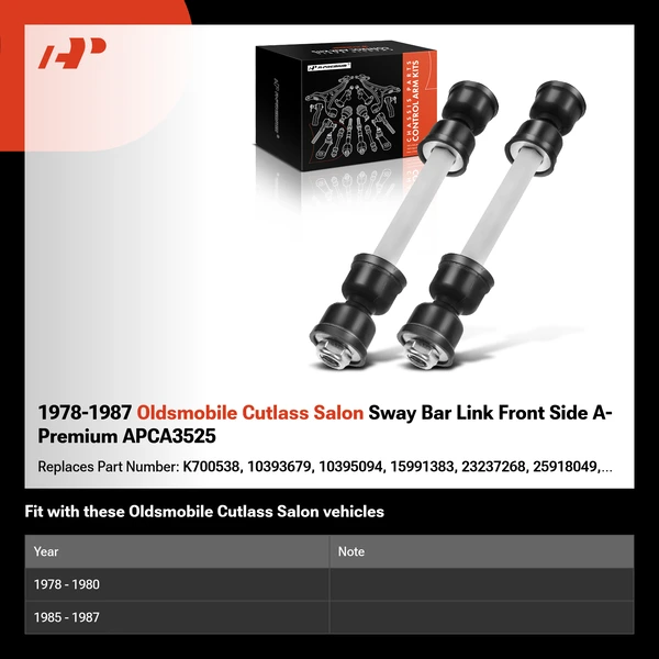 1978-1987 Oldsmobile Cutlass Salon Sway Bar Link Front Side A-Premium APCA3525