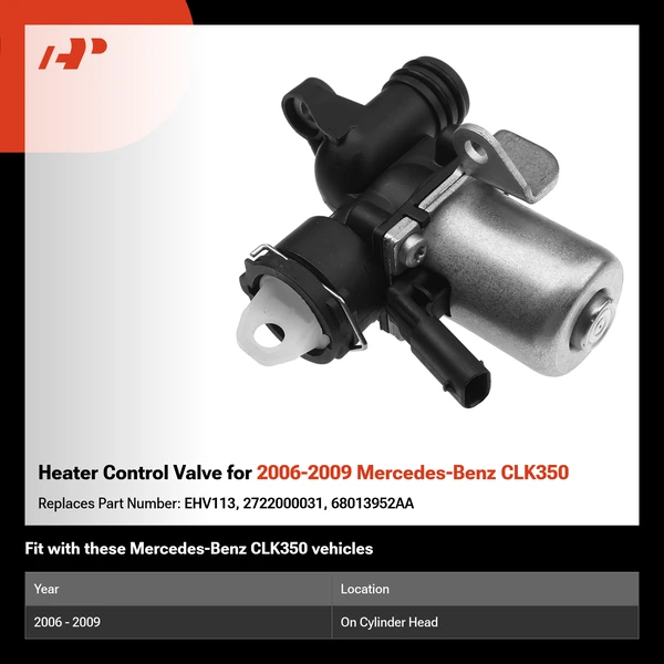 Heater Control Valve for 2006-2009 Mercedes-Benz CLK350