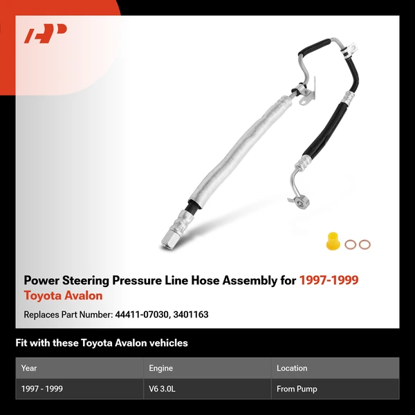 Power Steering Pressure Line Hose Assembly for 1997-1999 Toyota Avalon