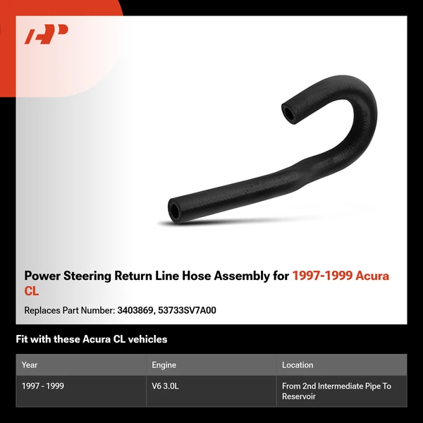 Power Steering Return Line Hose Assembly for 1997-1999 Acura CL