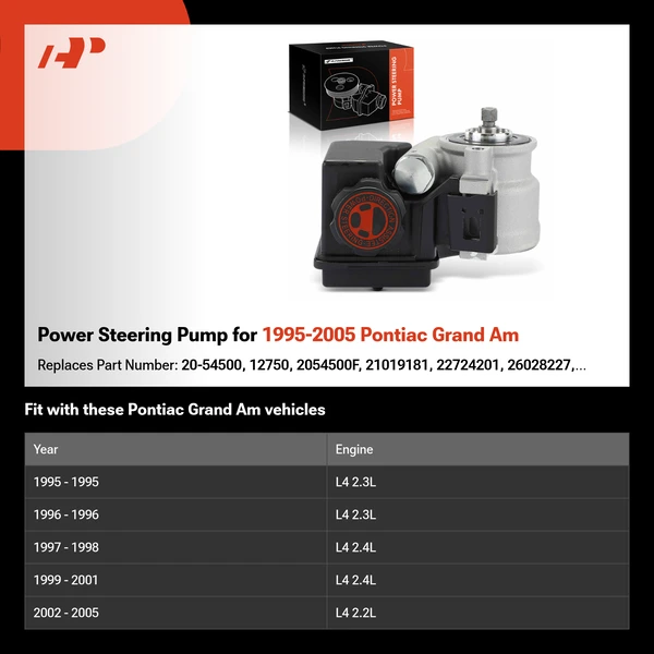 Power Steering Pump for 1995-2005 Pontiac Grand Am