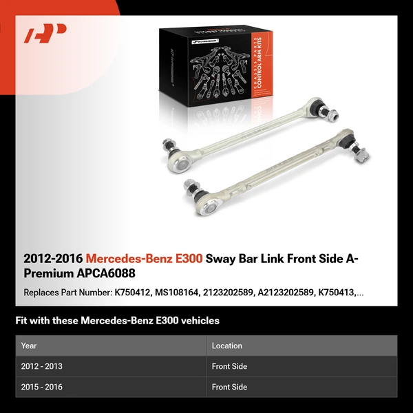2012-2016 Mercedes-Benz E300 Sway Bar Link Front Side A-Premium APCA6088