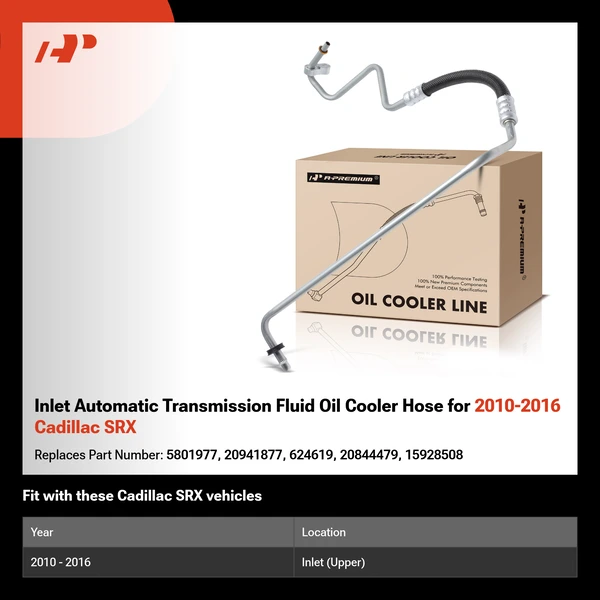 Inlet Automatic Transmission Fluid Oil Cooler Hose for 2010-2016 Cadillac SRX