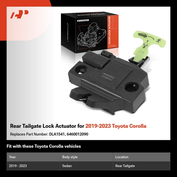 Rear Tailgate Lock Actuator for 2019-2023 Toyota Corolla