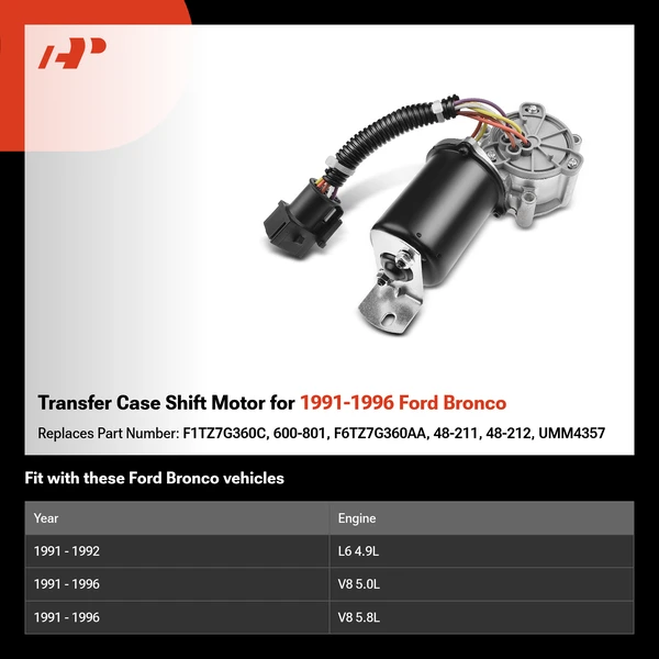 Transfer Case Shift Motor for 1991-1996 Ford Bronco