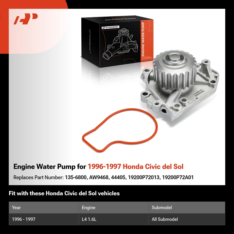 Engine Water Pump for 1996-1997 Honda Civic del Sol